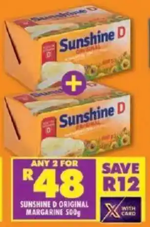 Shoprite Sunshine d original margarine offer