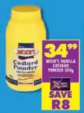 Shoprite Moir's vanilla custard powder offer