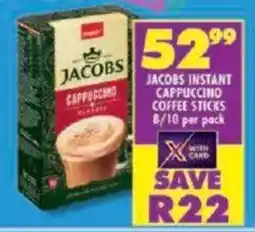 Shoprite Jacobs instant cappuccino coffee sticks offer