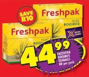 Shoprite Freshpak rooibos teabags offer