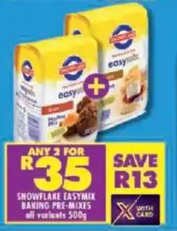 Shoprite Snowflake easymix baking pre-mixes offer