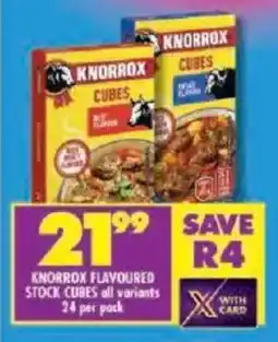 Shoprite Knorrox flavoured stock cubes all variants offer