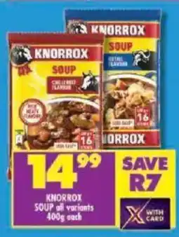 Shoprite Knorrox soup all variants offer