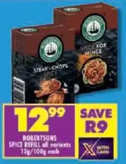 Shoprite Robertsons spice refill all variants offer