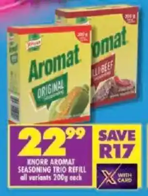 Shoprite Knorr aromat seasoning trio refill offer