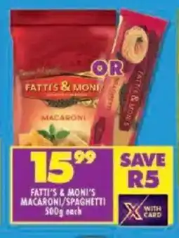 Shoprite Fatti's & moni's macaroni/ spaghetti offer