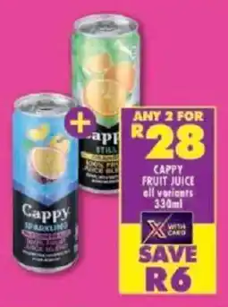 Shoprite Cappy fruit juice all variants offer