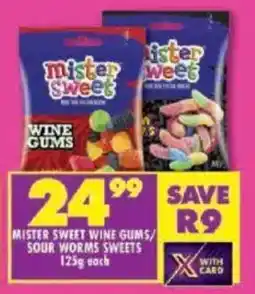 Shoprite Mister sweet wine gums/ sour worms sweets offer