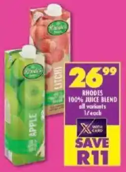 Shoprite Rhodes 100% juice blend offer