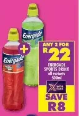 Shoprite Energade sports drink offer
