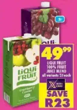 Shoprite Liqui fruit 100% fruit juice beend offer