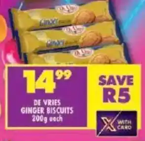 Shoprite De vries ginger biscuits offer
