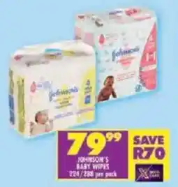 Shoprite Johnson's baby wipes offer