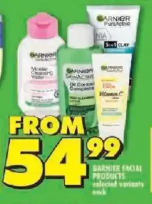 Shoprite Garnier facial products offer