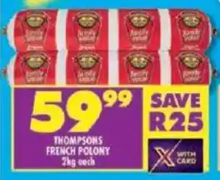 Shoprite Thompsons french polony offer