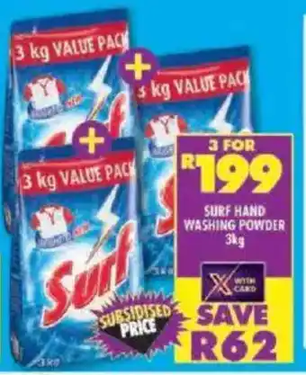 Shoprite Surf hand washing powder offer