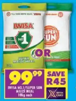 Shoprite Iwisa no.1/ super sun maize meal offer