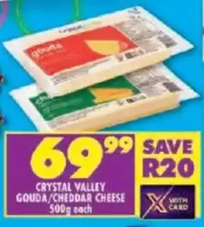 Shoprite Crystal valley gouda/ cheddar cheese offer