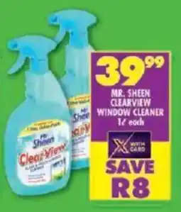 Shoprite Mr. sheen clearview window cleaner offer