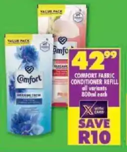 Shoprite Comfort fabric conditioner refill offer