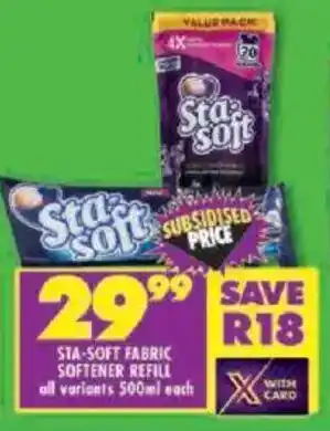 Shoprite Sta-soft fabric softener refill offer