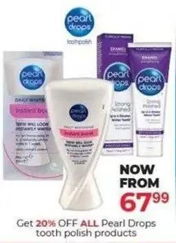 Dis-Chem Pearl Drops tooth polish products offer