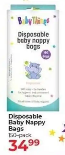 Dis-Chem Baby Things Disposable Baby Nappy Bags offer