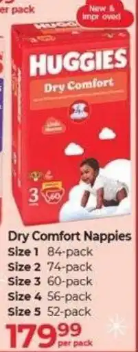 Dis-Chem Huggies Dry Comfort Nappies offer