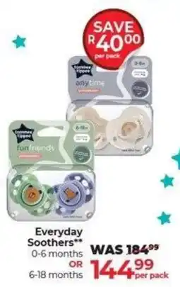 Dis-Chem Tommee Tippee Everyday Soothers offer