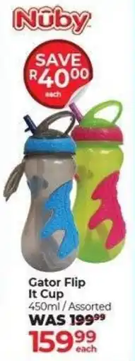 Dis-Chem Nuby Gator Flip It Cup offer