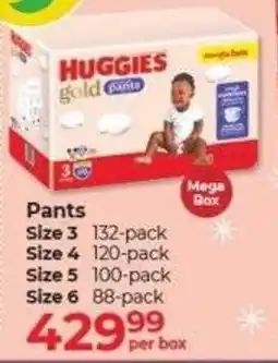 Dis-Chem Huggies Gold Pants offer