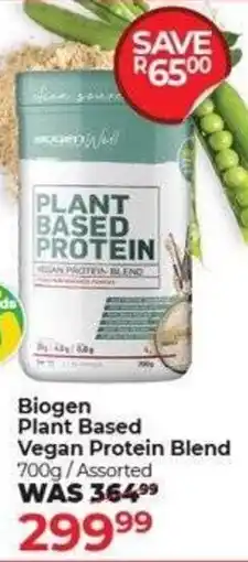 Dis-Chem Biogen Plant Based Vegan Protein Blend offer