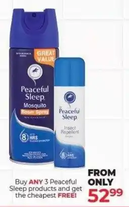 Dis-Chem Peaceful Sleep products offer