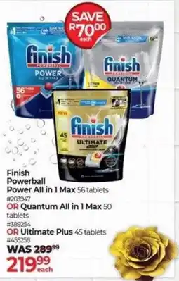 Dis-Chem Finish Powerball Power All in 1 Max OR Quantum All in 1 Max OR Ultimate Plus offer
