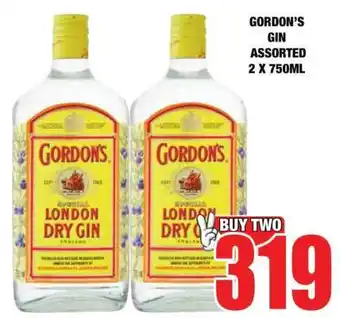 Boxer Gordon's Gin Assorted 2 x 750ml offer