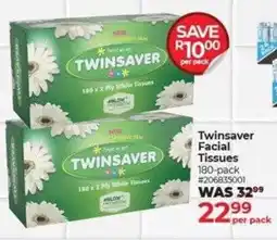 Dis-Chem Twinsaver Facial Tissues offer