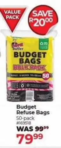 Dis-Chem Home Butler Budget Refuse Bags offer