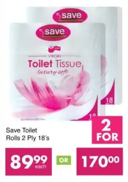 Save Hyper Save Toilet Rolls 2 Ply offer