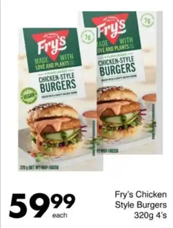 Save Hyper Fry's Chicken Style Burgers offer