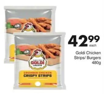 Save Hyper Goldi Chicken Strips/ Burgers offer