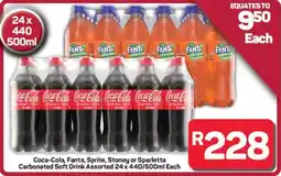 Pick n Pay Hypermarket Coca-Cola, Fanta, Sprite, Stoney or Sparletta Carbonated Soft Drink Assorted offer