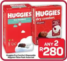 Pick n Pay Hypermarket Huggies Dry Comfort Disposable Nappies Value Pack Assorted offer