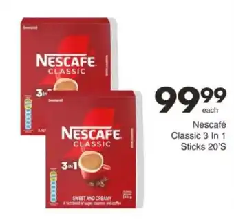 Save Hyper Nescafé Classic 3 In 1 Sticks offer