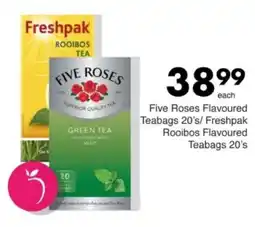 Save Hyper Five Roses Flavoured Teabags/ Freshpak Rooibos Flavoured Teabags offer