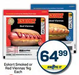 Pick n Pay Eskort Smoked or Red Viennas 1kg offer