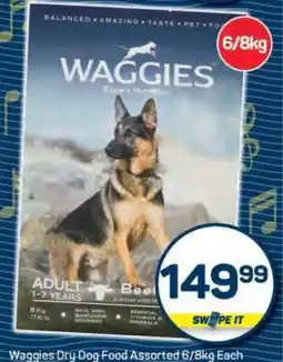 Pick n Pay Waggies Dry Dog Food Assorted 6/8kg offer