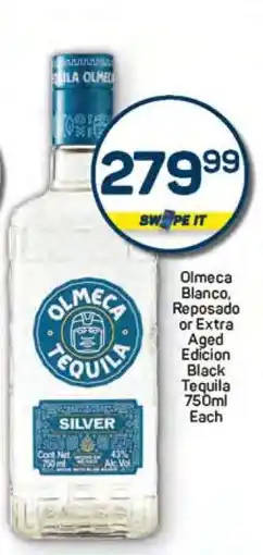 Pick n Pay Olmeca Blanco, Reposado or Extra Aged Edicion Black Tequila 750ml Each offer