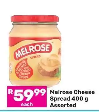 Game Melrose Cheese Spread 400 g Assorted offer