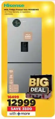 HiFi Corp Hisense 463L Fridge Freezer Inox H610BSWD offer