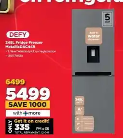 HiFi Corp DEFY 245L Fridge Freezer MetallicDAC449 offer